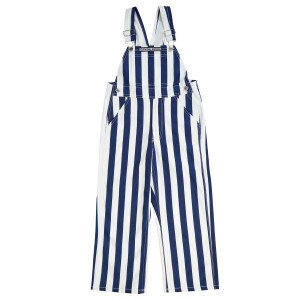 youth bib overalls, navy white